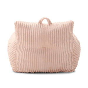 English Elm Giant Plush Bean Bag Chair with Armrests and Footstool for Ultimate Comfort, Durable Corduroy Lounge Sofa Pink W1117P309393