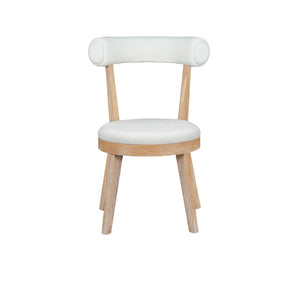 English Elm Set Of 2 Modern Upholstered Dining Chairs - Beige Fabric, Rubberwood Frame, Stylish & Durable Design N842P315190N-GIGA