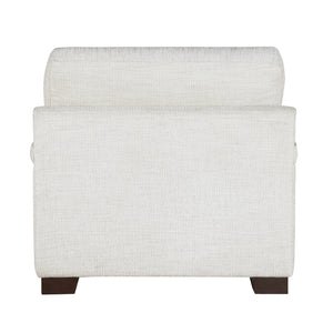 English Elm Modern Orson Cream Chenille Accent Chair - Spacious Comfort, Espresso Wood Legs, Stylish Living Room Seating B011P256684