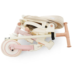 English Elm 7 in 1 Convertible Toddler Trike Aluminum Foldable Push Bike with Canopy for Ages 1 to 6 Pink N726P248345G