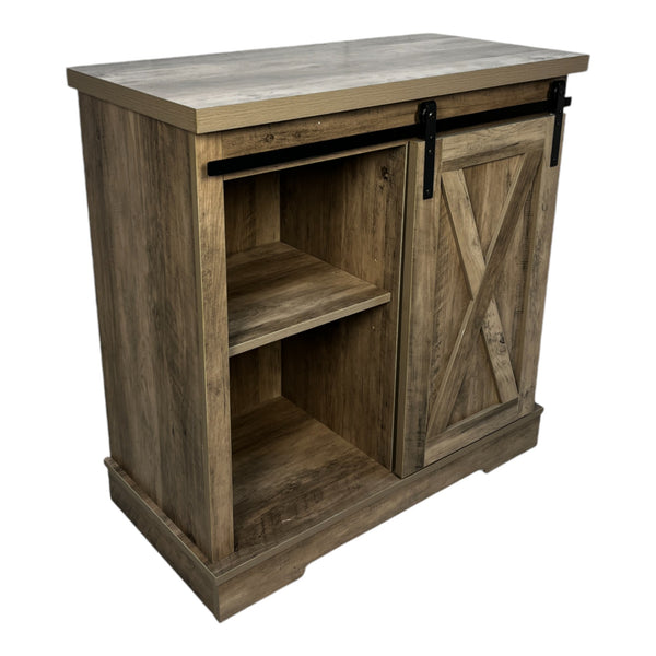 English Elm Sideboard Antique Gray Farmhouse Storage Cabinet with Sliding Doors 36.8" Buffet Table Durable Wood W1412P176887