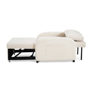 English Elm Christopher Knight Home® - (Old 3-in-1 Convertible Sleeper Sofa Bed with Pillow & Pocket, Compact Loveseat with Pull-Out Bed and Wheels Beige N765P34284849W