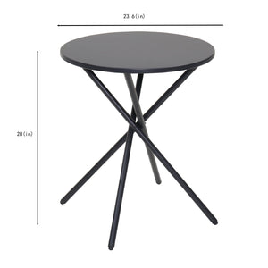 English Elm 3-piece Outdoor Bistro Set Pe Wicker Cafe Chairs and Table for Balcony or Patio W3990S00003