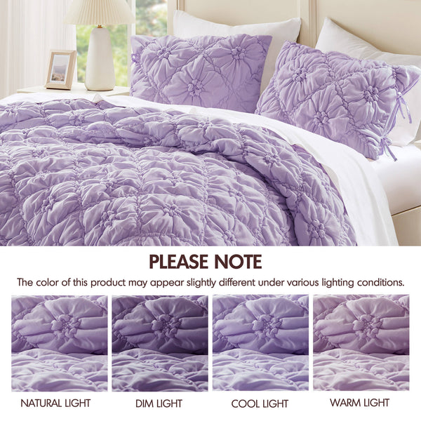 English Elm 3PCS King Comforter Set with Plush Microfiber Fill, Oversized 102"x88" Comforter and Shams Purple 16.93 L x 12.99 W x 7.87 H B035P366527