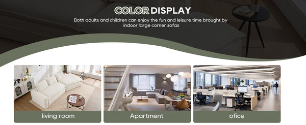 English Elm Modern Minimalist Modular Sectional Sofa - Plush Cloud Couch With Right-Facing Chaise For Cozy Living Spaces W2959S00014