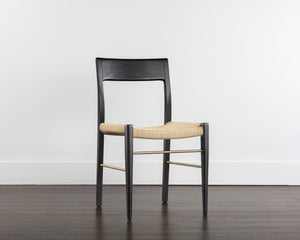 Sunpan Bondi Dining Chair Set of 2 - Timeless Modern Design with Hand-Woven Rope and Sustainable Beech Wood Black