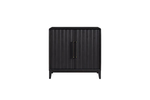 English Elm Peppercorn Server with 4 Storage Cabinets, Elm Veneer Finish, Power-Ready Design & Custom Hardware Black 45 L x 22 W x 38.75 H B2699P237505