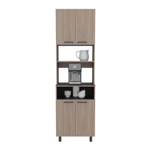 English Elm Kitchen Tall Pantry Cabinet with 2 Doors and 9 Shelves, Engineered Wood, Slim Space-Saving Storage White Oak 49.61 L x 28.74 W x 5.91 H B097P350303