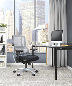 OSP Home Furnishings Vertical Mesh Back Manager Chair with Lumbar Support for Office and Home Workstation Use 99666S-30