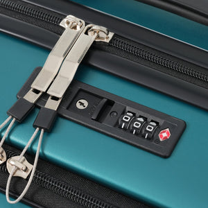 English Elm Front Access Hardside 3 Piece Travel Set with Usb Port Spinner Wheels and Tsa Lock Dark Green N732P326130F