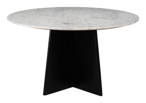 Zuo Modern Strela Dining Table - Elegant White & Black Marble Design For Modern Homes And Hospitality Spaces White Natural Marble,Mdf,Mango Wood 110808-zuo-modern