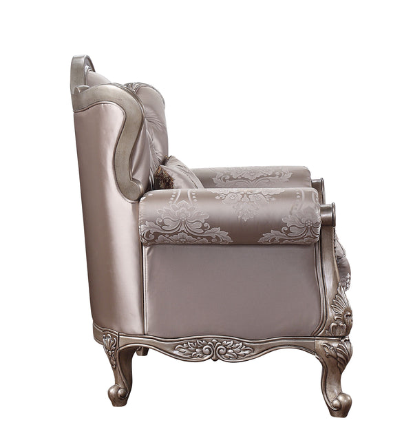 English Elm Jayceon Wingback Accent Chair Tufted Champagne Fabric Queen Anne Legs Parlor Style B2726P411575