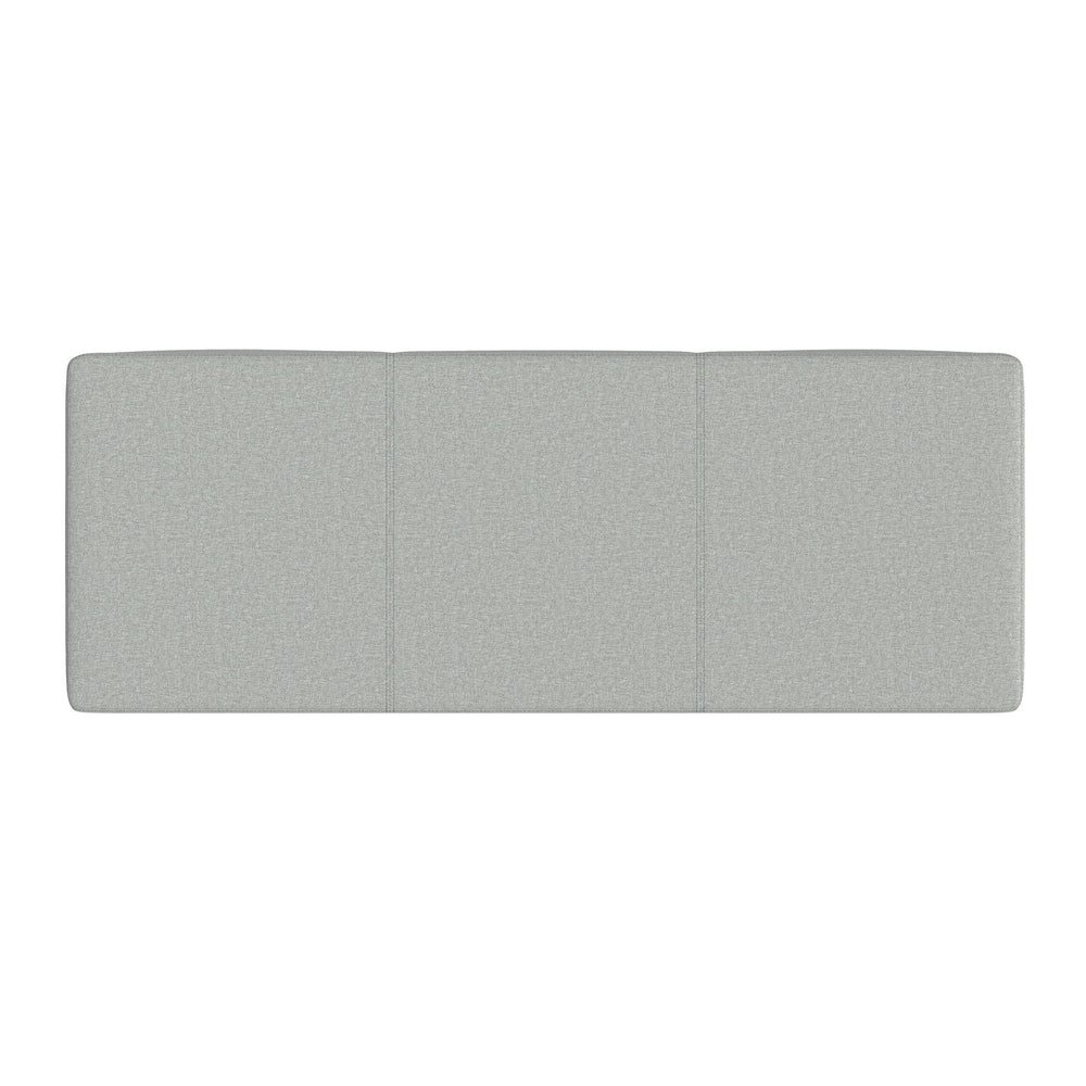 English Elm Avalon Upholstered Storage Bench Ottoman in Grey Linen Fabric for Bedroom or Living Room B136P439024