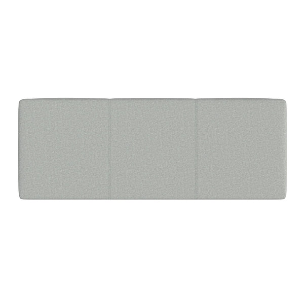English Elm Avalon Upholstered Storage Bench Ottoman in Grey Linen Fabric for Bedroom or Living Room B136P439024