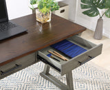 OSP Home Furnishings Jericho Rustic Writing Desk Slate Grey