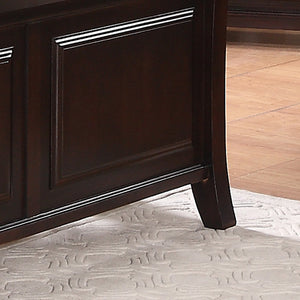 English Elm Elegant Queen Bed In Warm Cappuccino Finish - Transitional Design For Stylish Bedroom Retreats B078S00526