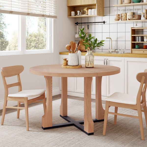 English Elm Christopher Knight Home® - 48" Round Dining Table - Timeless Farmhouse Charm For Cozy Spaces, Seats 4, Durable & Stylish Design N771P240936K