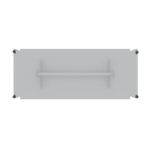 English Elm NoMad Rustic 67.91 Modern Dining Table in White – Wood-Grain Protouch Finish, H-Base, Seats 6 B365P398262