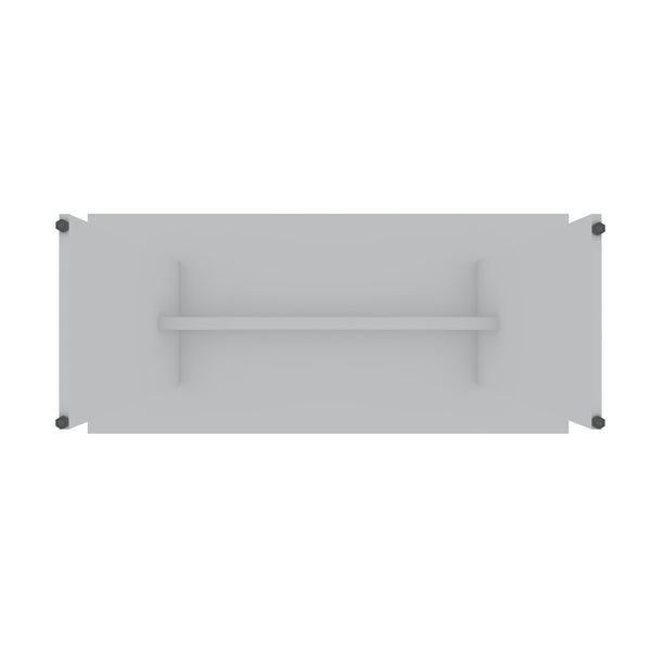 English Elm NoMad Rustic 67.91 Modern Dining Table in White – Wood-Grain Protouch Finish, H-Base, Seats 6 B365P398262