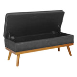 OSP Home Furnishings Katheryn Storage Bench Charcoal