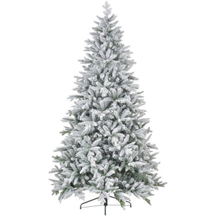 English Elm Christmas Flocked Artificial Tree 7.5 Ft Nordic Pine with 1218 Tips Steel Base T3971P415450