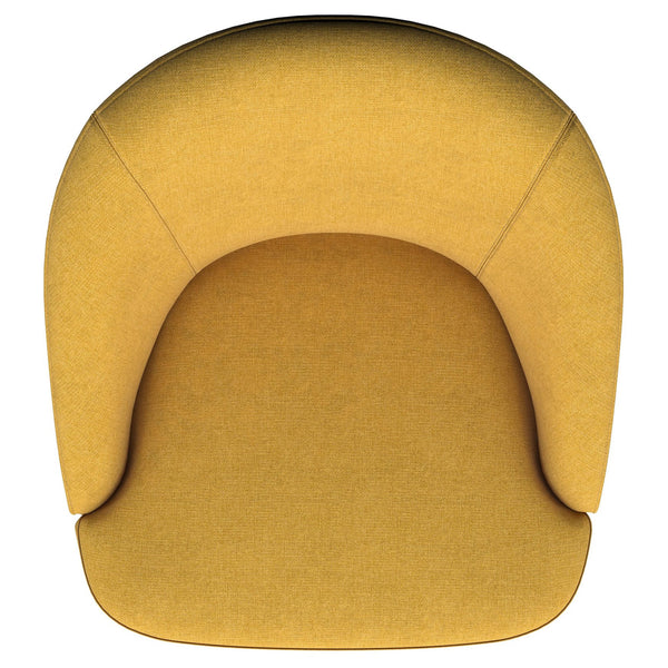 English Elm Denali Mustard Yellow Upholstered Swivel Chair - Modern Barrel Back Accent Seat, Cozy Stylish Comfort B062P353267