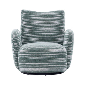 English Elm Modern Boucle 360° Swivel Leisure Chair with High‑Resilience Sponge, Supportive Curve, 550lb Capacity Mint Green W395P355484