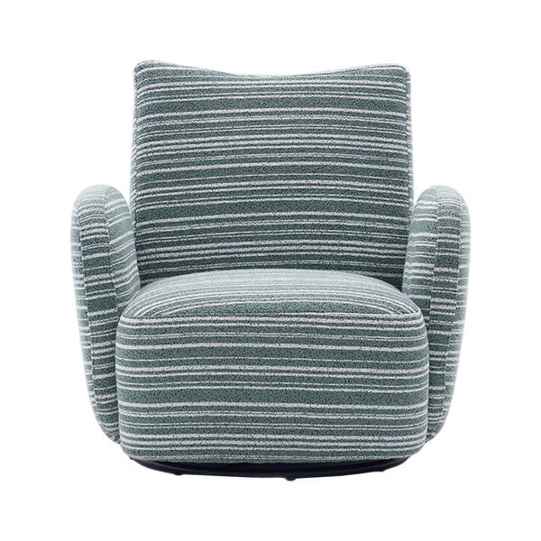 English Elm Modern Boucle 360° Swivel Leisure Chair with High‑Resilience Sponge, Supportive Curve, 550lb Capacity Mint Green W395P355484