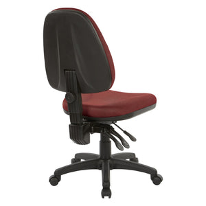 OSP Home Furnishings Dual Function Ergonomic Office Chair with Lumbar Support and Adjustable Foam Seat 36420-298