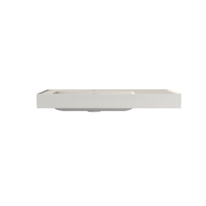 English Elm 39 Inch Solid Surface Wall Mount Bathroom Basin with Matte Finish Modern Design T3785P491208