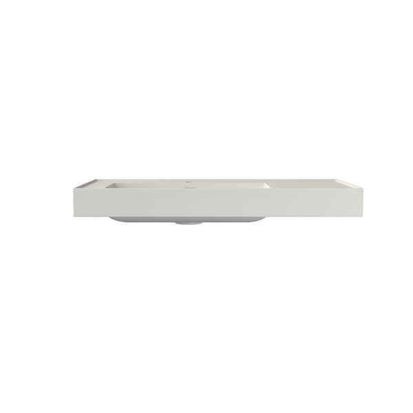 English Elm 39 Inch Solid Surface Wall Mount Bathroom Basin with Matte Finish Modern Design T3785P491208