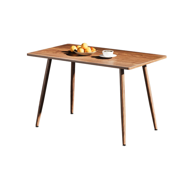 English Elm 47" Modern minimalist MDF dining table with sturdy metal legs, waterproof scratch-resistant top, 51.6" x 30.5" Walnut W2189133892