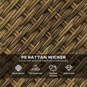 English Elm Wicker Pe Rattan 3 Piece Outdoor Bistro Set with Swivel Glider Chairs for Balcony T3971P446017