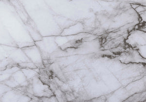 English Elm Accent Table - Modern White Marble-Look Console For Entryways, Living Rooms & Small Spaces, Black Metal B2710P218999