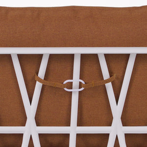 English Elm Christopher Knight Home® - Huron Outdoor PP Club Chair with Waterproof Olefin Cushions, Durable Plastic Frame and Iron Legs - Weather-Resistant Patio Seating Set Brown,White N775P178198W