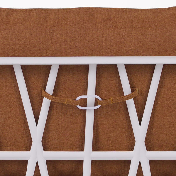 English Elm Christopher Knight Home® - Huron Outdoor PP Club Chair with Waterproof Olefin Cushions, Durable Plastic Frame and Iron Legs - Weather-Resistant Patio Seating Set Brown,White N775P178198W