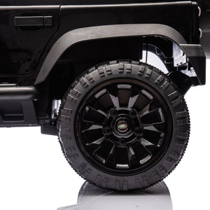 English Elm Licensed Land Rover Defender Ride on Car 24v Dual Motor with Parental Remote Black W1578P339065