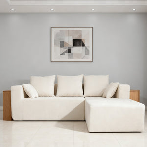 English Elm Combination Modular Linen Sectional Sofa with Memory Sponge Fill for Living Room Use W3064S00004