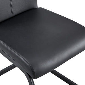 English Elm Table and Chair Set 9 Piece Black Marble Mdf Dining with 8 Pu Leather Seats W1151S03924