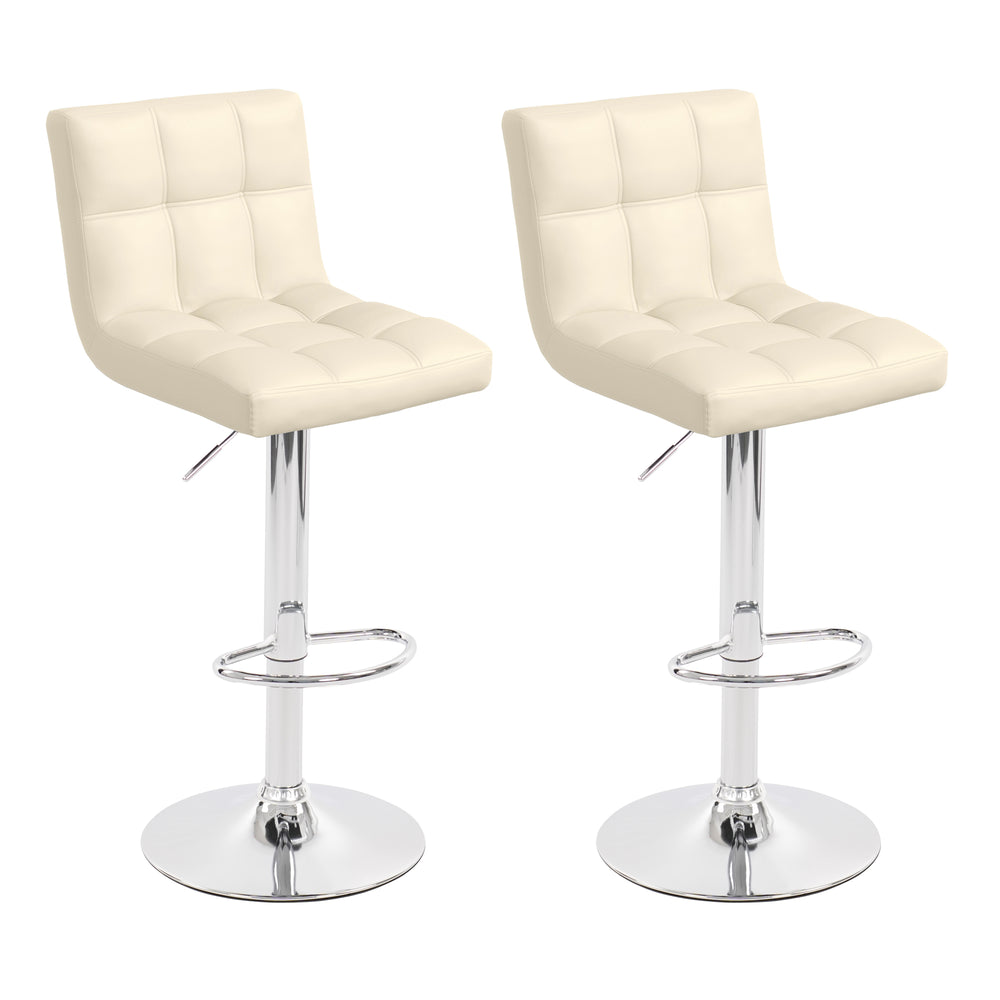 English Elm Hengming Adjustable Trumpet Base Bar Chairs Padded Ergonomic Seating Set of 2 W212P454048
