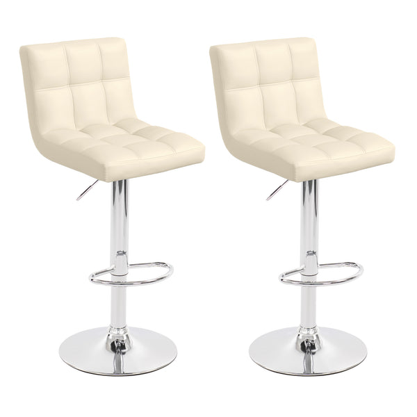 English Elm Hengming Adjustable Trumpet Base Bar Chairs Padded Ergonomic Seating Set of 2 W212P454048