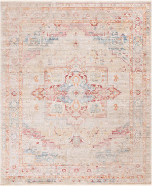 Unique Loom Noble Victoria Machine Made Medallion Rug Multi, Beige/Ivory/Gray/Navy Blue/Red/Orange 9' 0" x 11' 0"