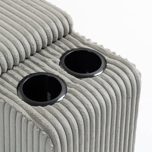 English Elm Modular Coffee Table With Storage, Usb Ports & Cupholders - Stylish Gray Accent For Living Rooms W3098P256999