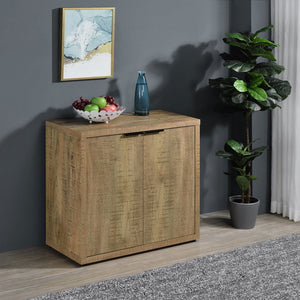 English Elm Pamplona 2-Door Accent Cabinet: Rustic Mango Wood Finish With Industrial Metal Hardware & Storage Solutions B062P299945-GIGA