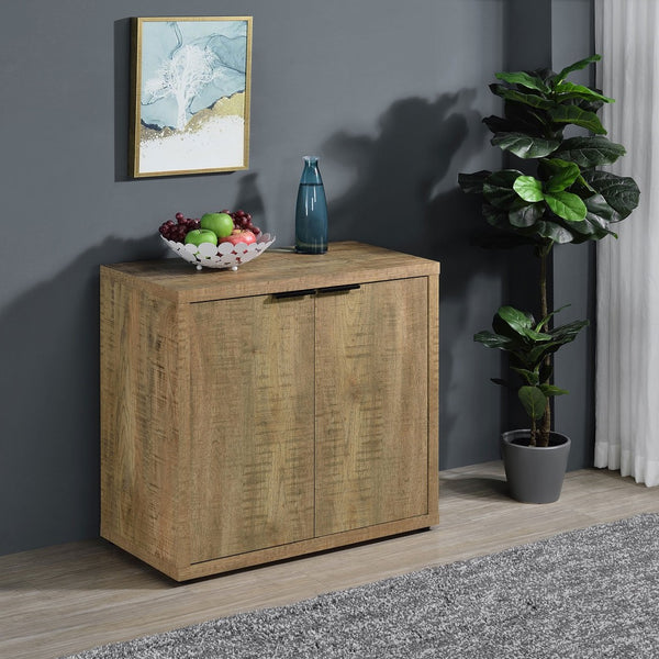 English Elm Pamplona 2-Door Accent Cabinet: Rustic Mango Wood Finish With Industrial Metal Hardware & Storage Solutions B062P299945-GIGA