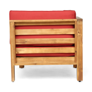 English Elm Oana Low Profile Accent Chair Compact Contemporary Seating for Living Room or Apartment 64497.00RED-64498.00RED