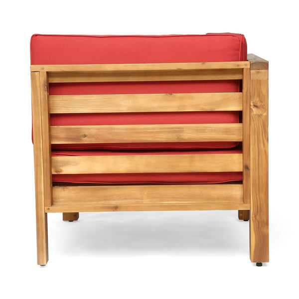 English Elm Oana Low Profile Accent Chair Compact Contemporary Seating for Living Room or Apartment 64497.00RED-64498.00RED