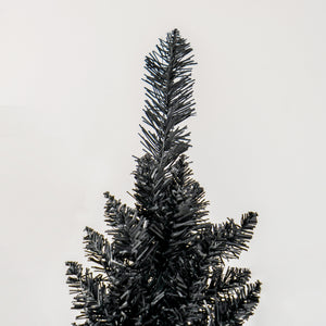 English Elm Homcom 8' Slim Pencil Christmas Tree With 618 Realistic Branch Tips - Elegant Black Holiday Decor W2225P249617