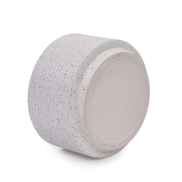 English Elm 2 Pieces Ceramic Flowerpot Set - Elegant Milk White Planters Perfect For Indoor & Outdoor Décor W3273P322550