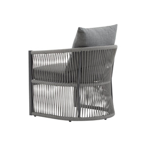 English Elm Christopher Knight Home® - [Set Of 2] Modern Gray Lounge Chairs With Curved Aluminum Frame & Cushions For Stylish Comfort Outdoors N767P237033G_2